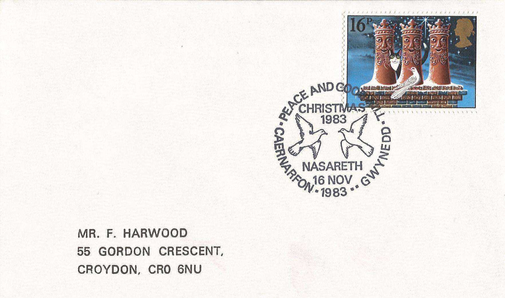 Peace and Goodwill Christmas 1983 Nasareth  Caernarfon Gwynedd_5834