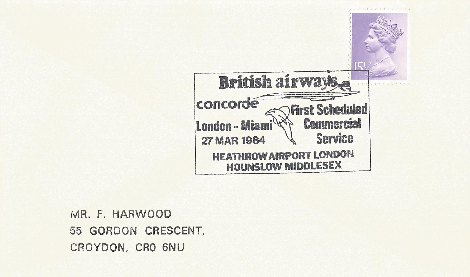 British airways concorde First Scheduled Commercial Service London- Miami Heathrow Airport London Hounslow Middlesex_5920