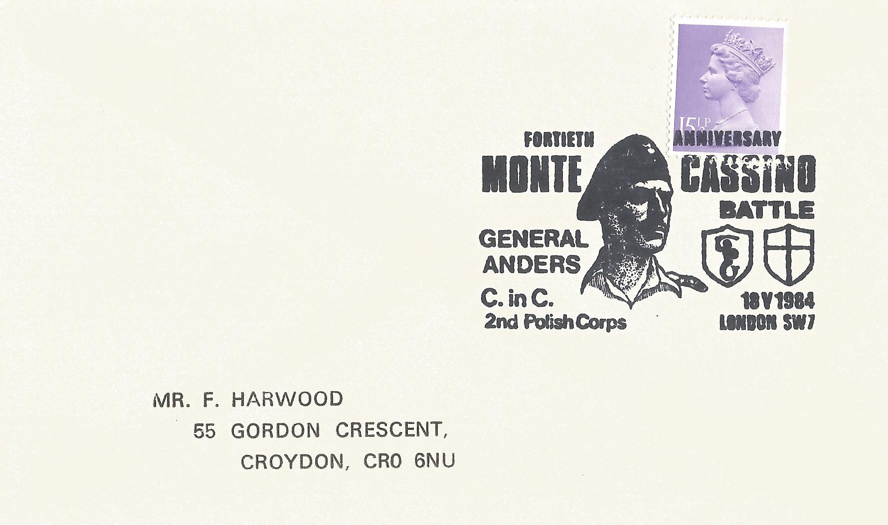 Fortieth Anniversary Monte Cassino Battle General Anders C in C 2nd Polish Corps London SW7_5994