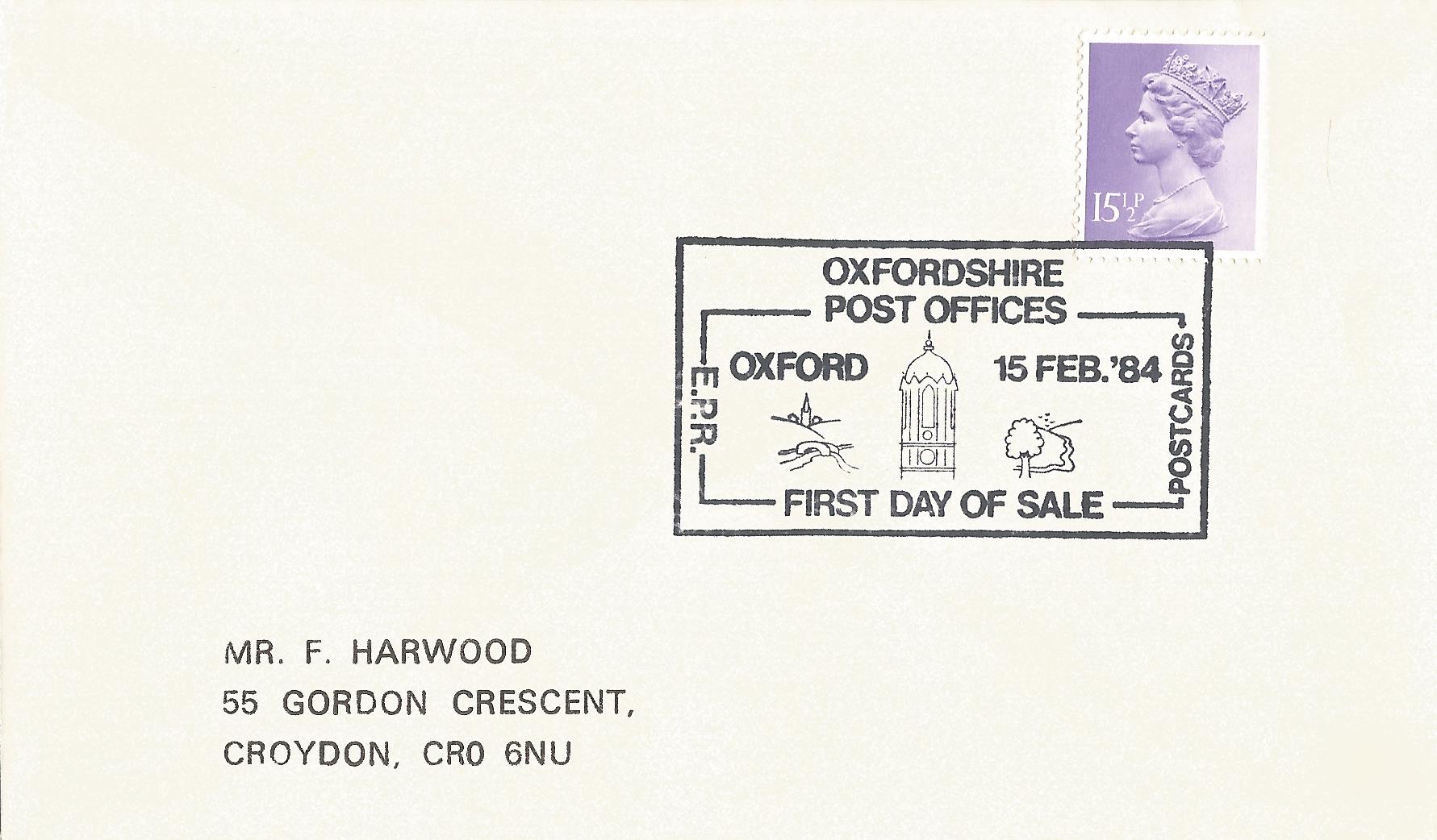 Oxfordshire Post Offices EPR Postcards First Day of Sale Oxford_5886