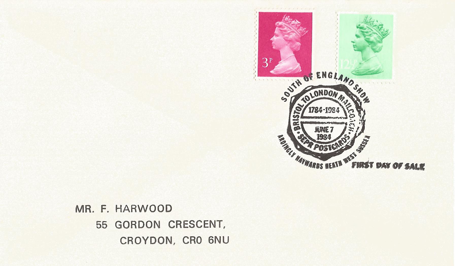 South of England Show Bristol to London Mail Coach SEPR Postcards 1784-1984 Ardingly Haywards Heath West Sussex_6037