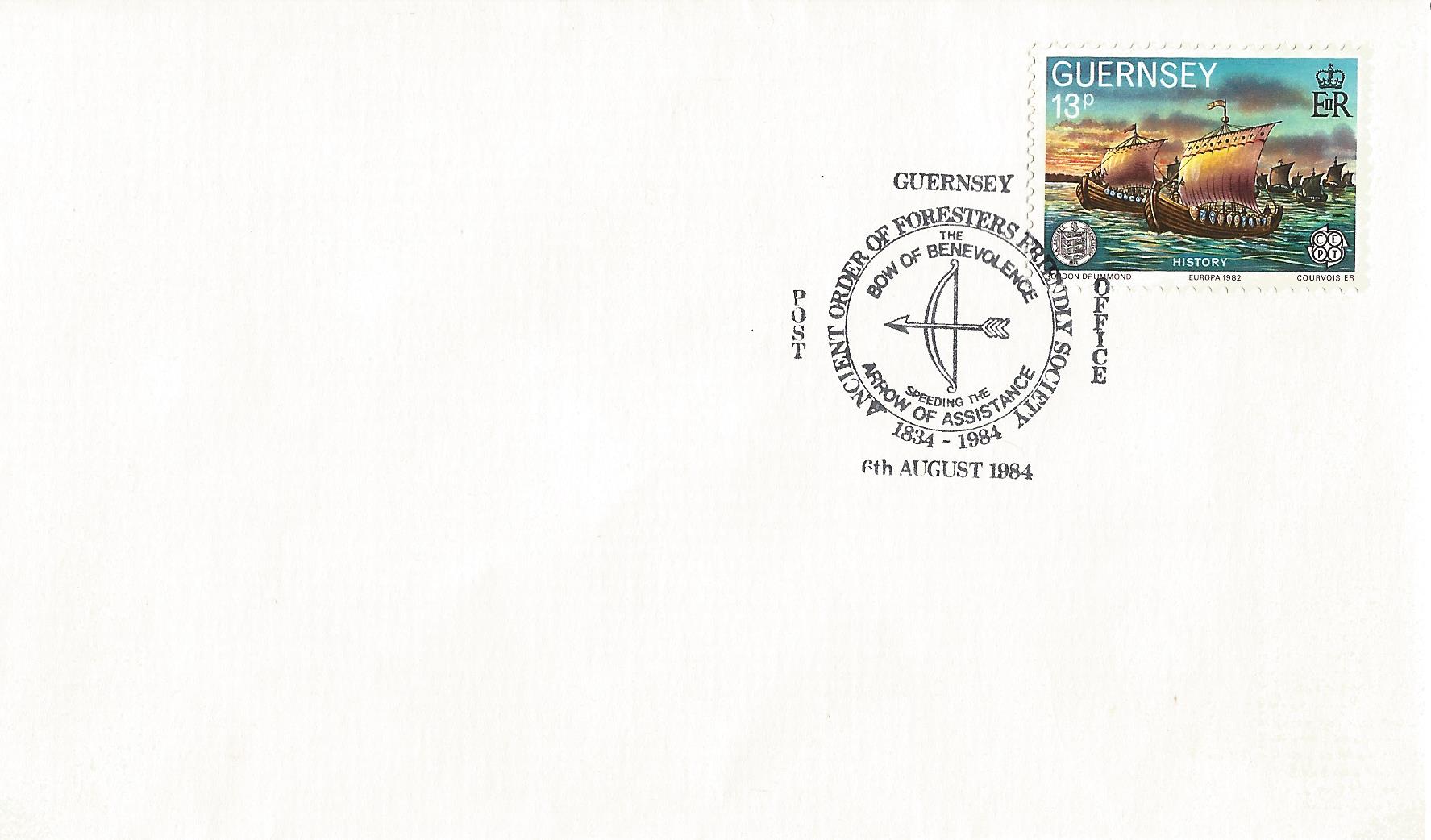 Ancient Order of Foresters Friendly Society 1834-1984 The Bow of Benevolence Arrow of Assistance Guernsey Post Office_G67