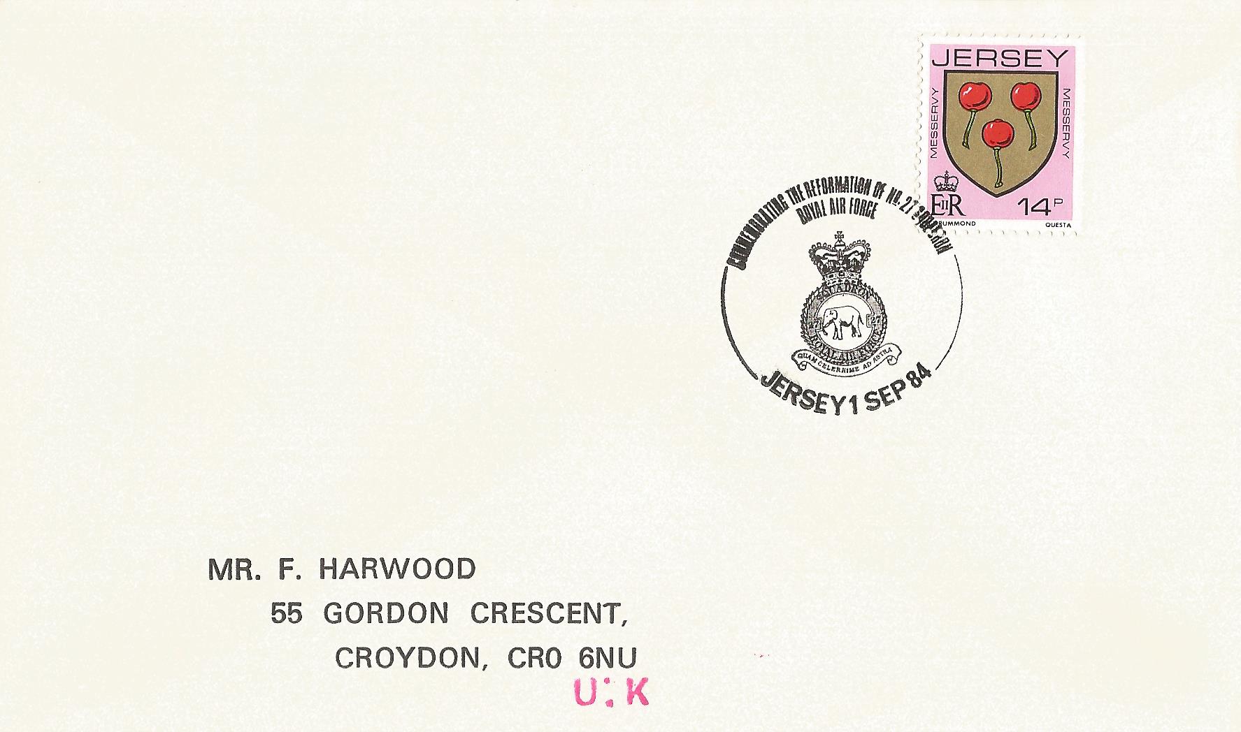 Commemorating the Reformation of No 27 Squadron Royal Air Force Jersey_J159