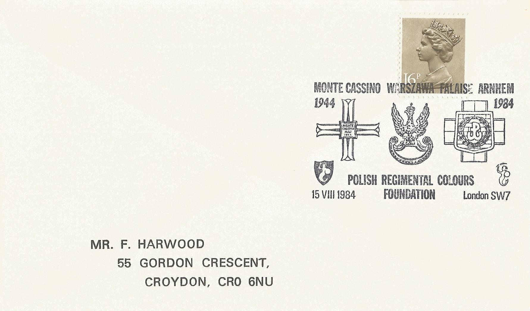 Monte Cassino Warszawa Falaise Arnheim 1944 1984 Polish Regimental Colours Foundation London SW7_6116