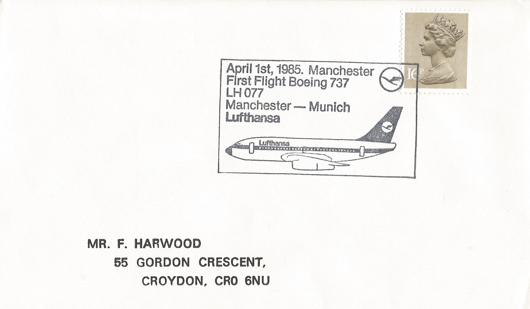 First Flight Boeing 737 LH 077 Manchester - Munich Lufthansa Manchester_6288