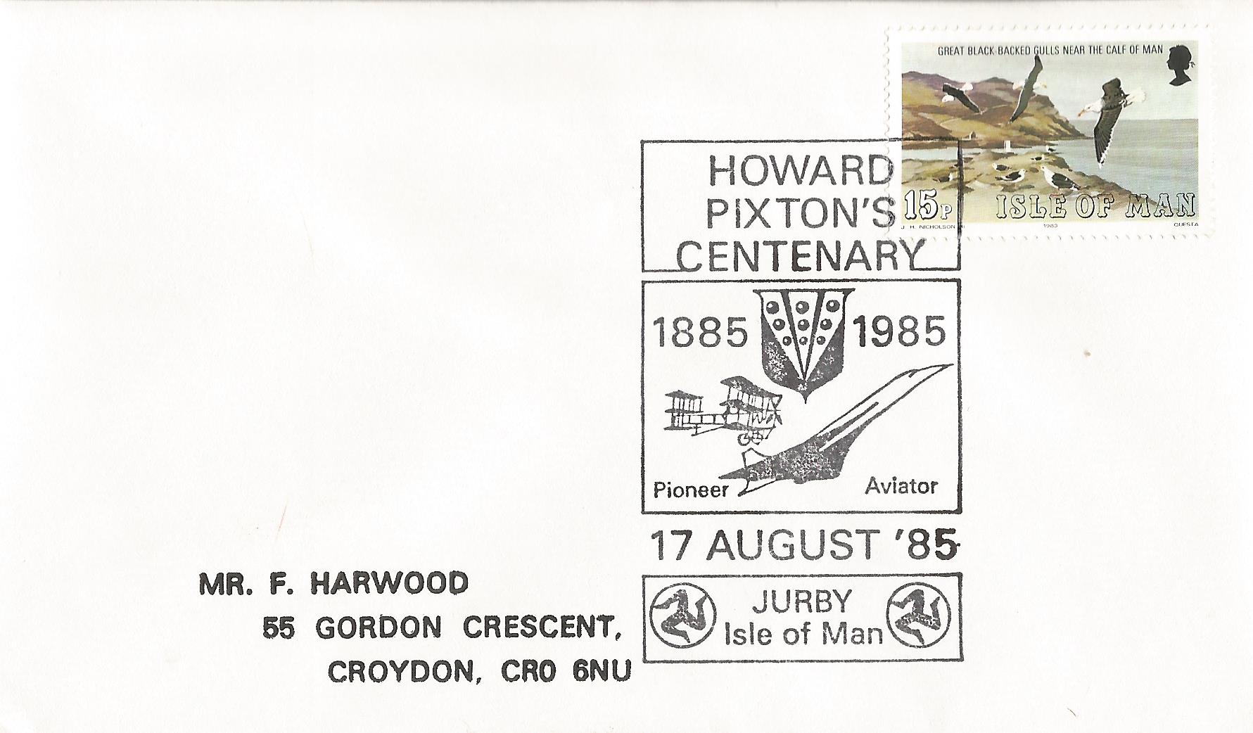 Howard Pixton's Centenary 1885 1985 Pioneer Aviator Jurby Isle of Man_M174