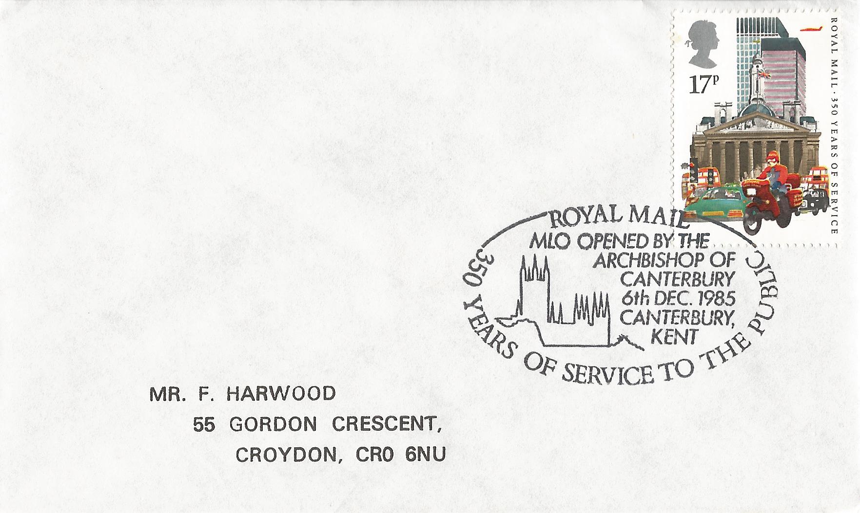 Royal Mail 350 Years of Service to the Public MLO Opened by The Archbishop of Canterbury  Canterbury Kent_6574