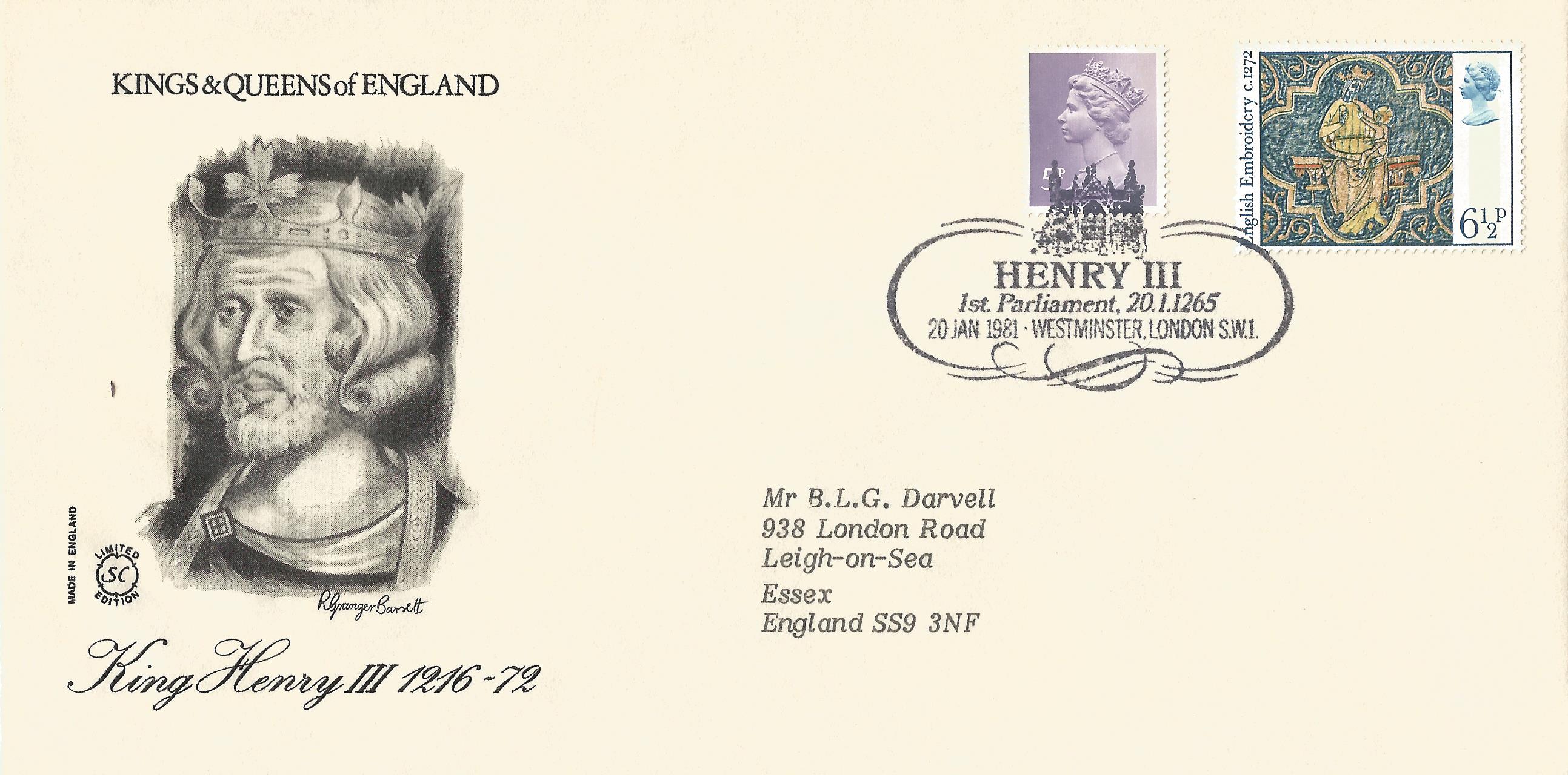 Henry III 1st Parliament 20.1.1265 Westminster London SW1_4561
