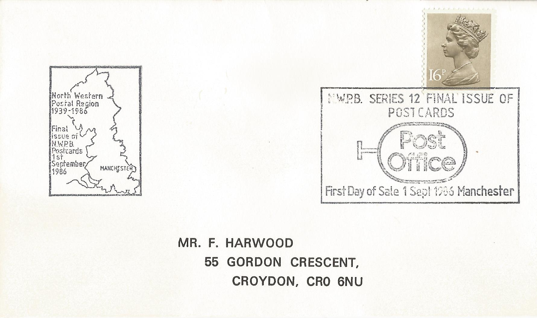 NWPB Series 12 Final Issue of Postcards Post Office First Day of Sale Manchester_6827