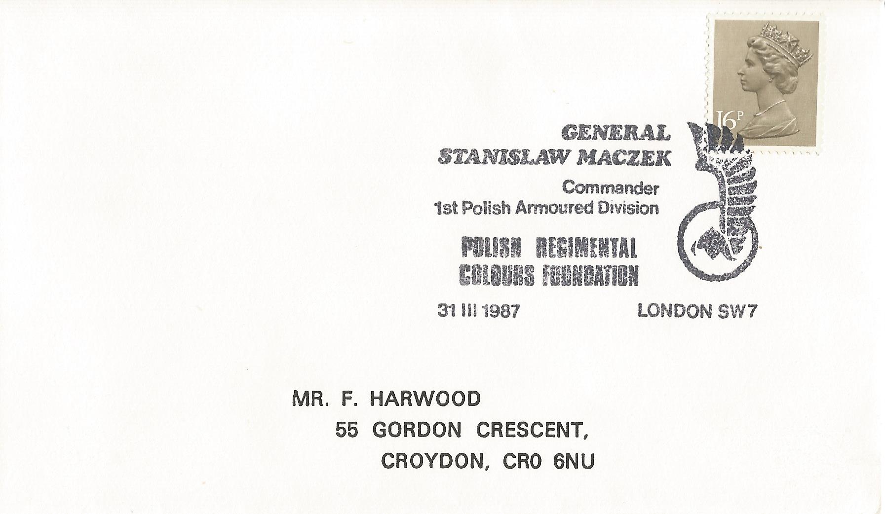 General Stanislaw Maczek Commander 1st Polish Armoured Division Polish Regimental Colours Foundation London SW7_6949