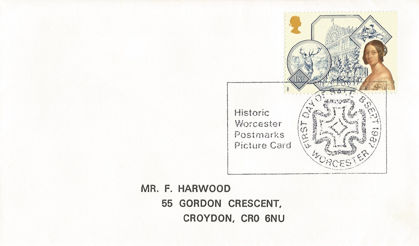 Historic Worcester Postmarks Picture Card First Day of Sale Worcester_7070
