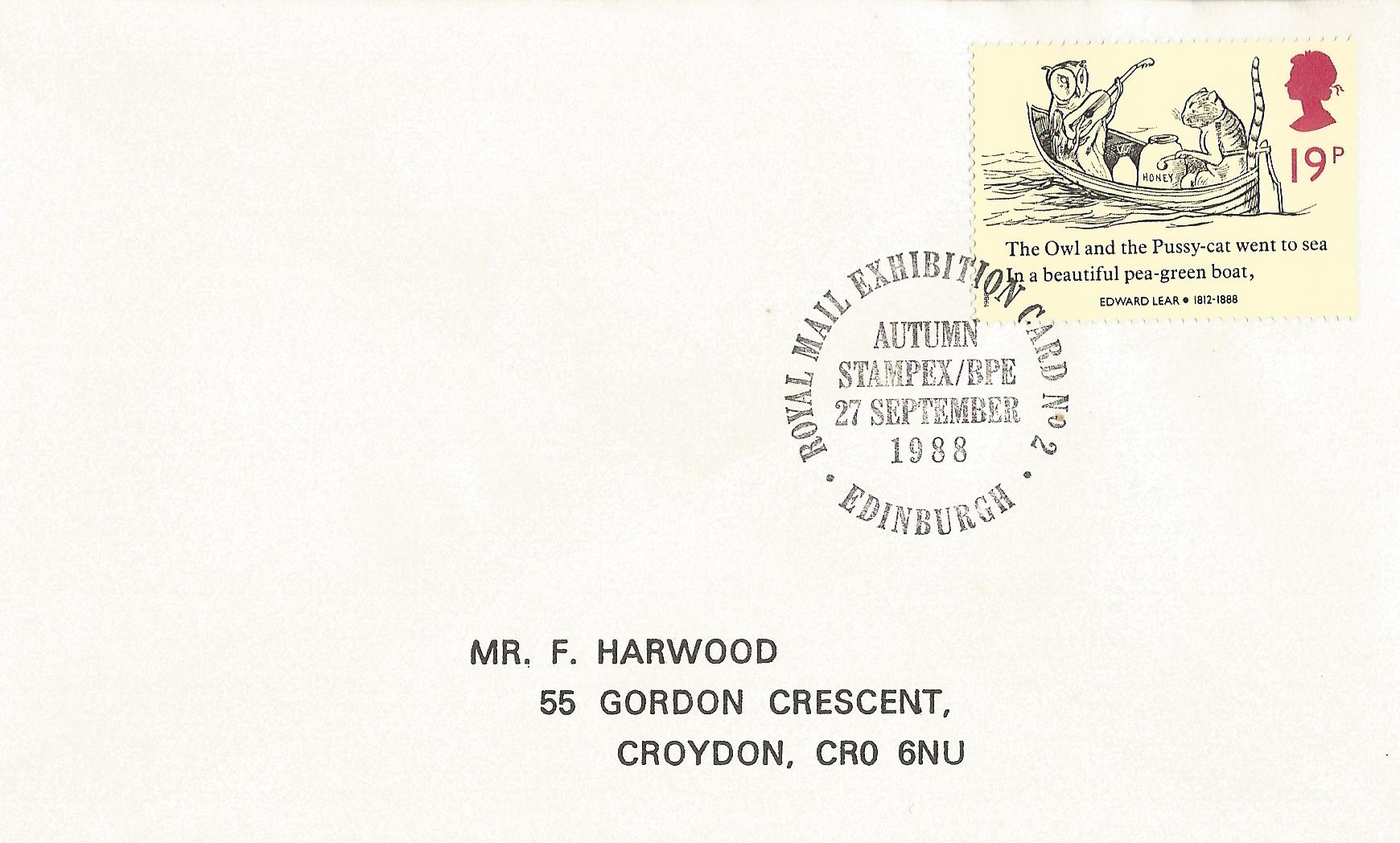 Royal Mail Exhibition Card No2 Autumn Stampex BPE Edinburgh_7334