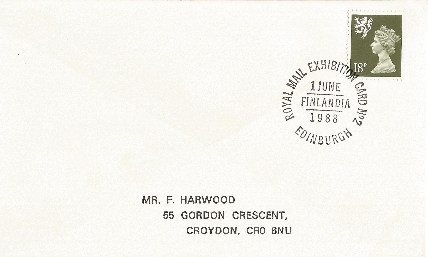 Royal Mail Exhibition Card No2 Finlandia Edinburgh_7212