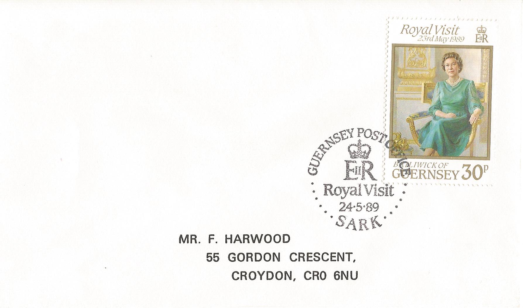 E II R Royal Visit Sark Guernsey Post Office_G85