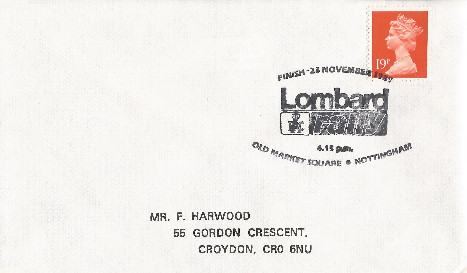 Lombard RAC Rally Finish 23 November 1989 4.15pm Old Market Square Nottingham_7640