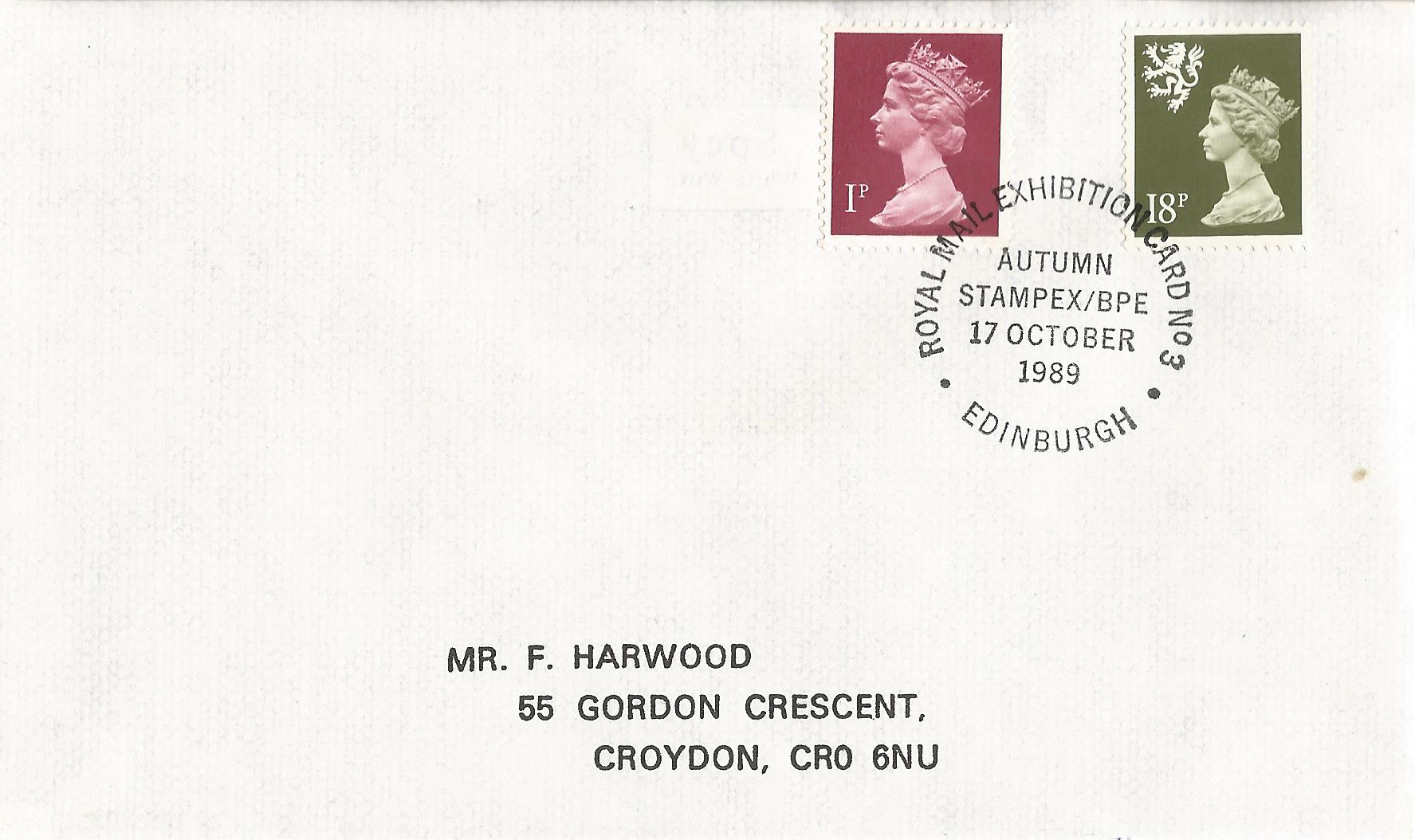Royal Mail Exhibition Card No 3 Autumn Stampex BPE Edinburgh_7614