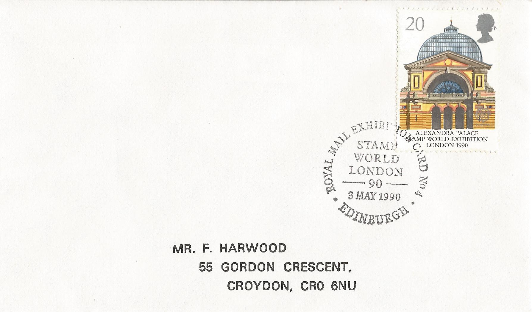 Royal Mail Exhibition Card No 4 Stamp World London 90 Edinburgh_7743