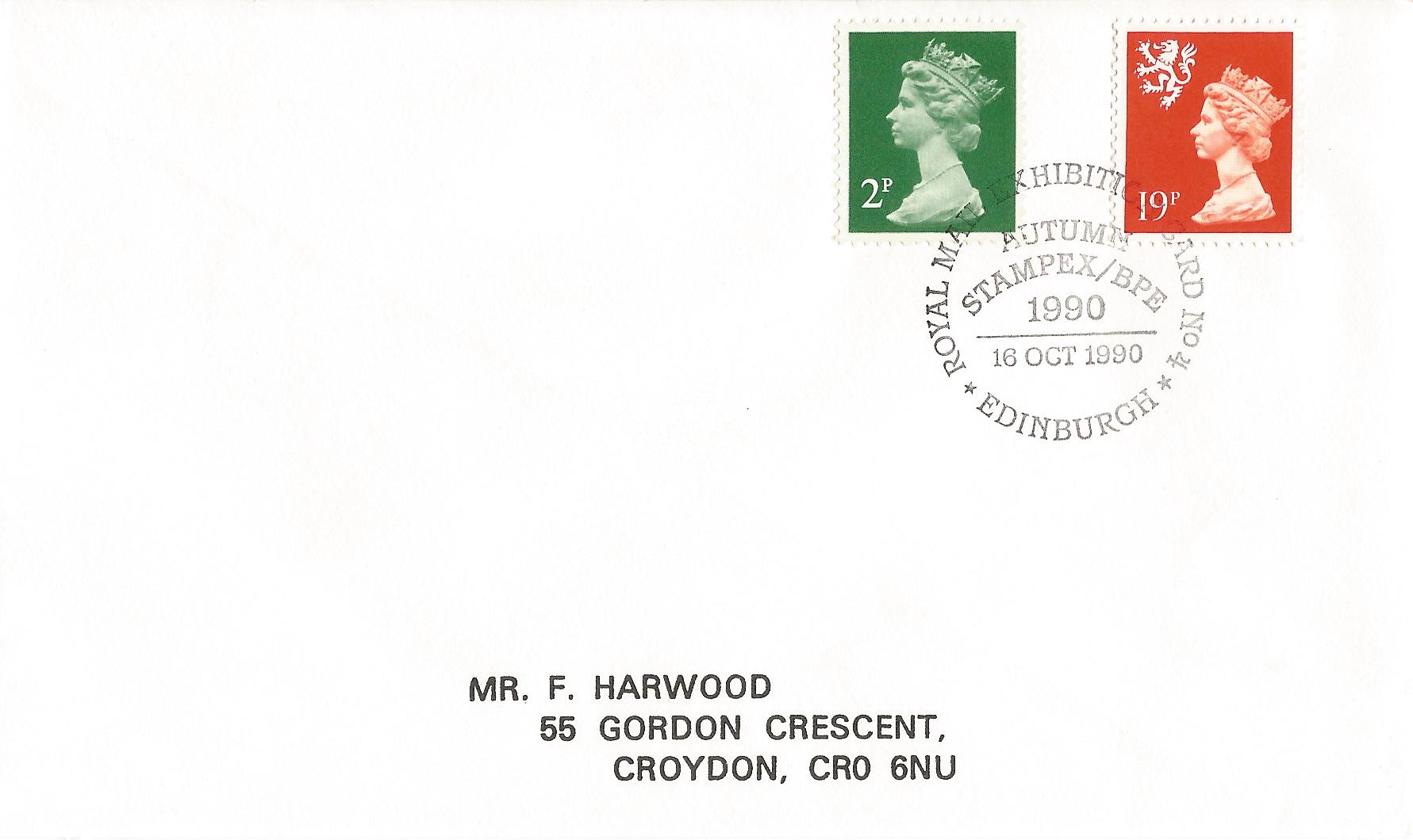 Royal Mail Exhibition Card No 4 Autumn Stampex BPE 1990 Edinburgh_7978