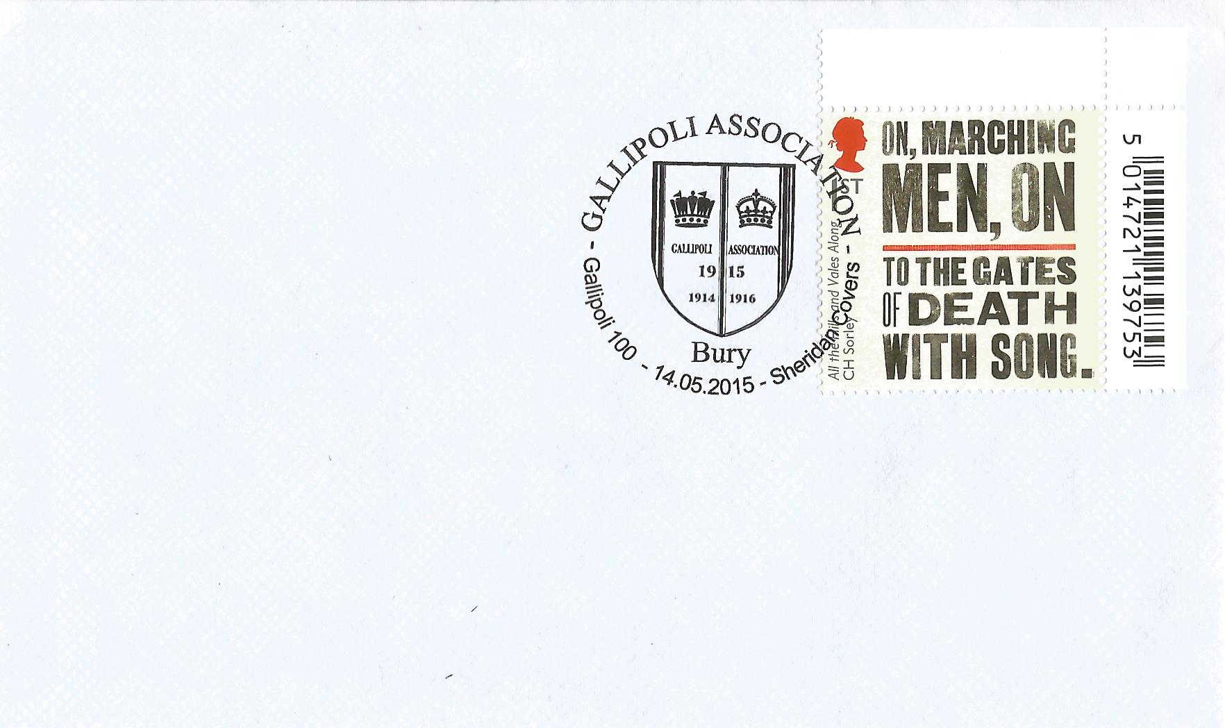 Gallipoli Association Gallipoli 100 Sheridan Covers Bury