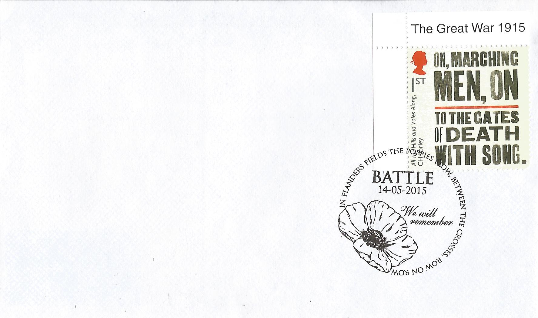 In Flanders Fields The Poppies Grow Between Crosses Row on Row We will remember Battle