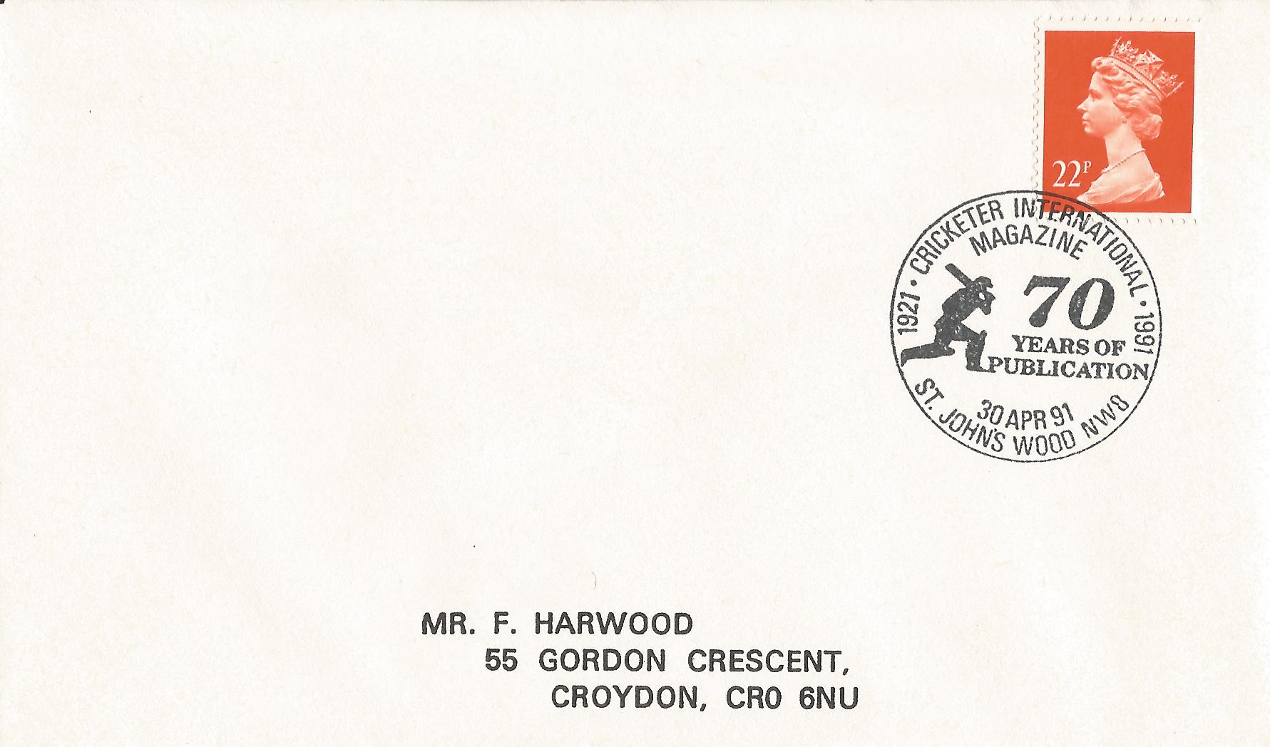 Cricketer International Magazine 1921 1991 70 Years of Publication St John's Wood NW8_8110