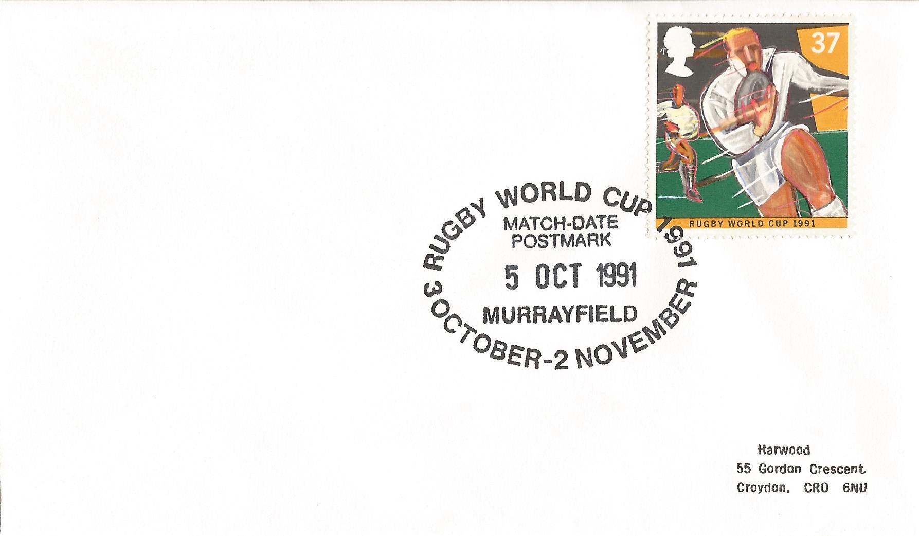 Rugby World Cup 1991 3 October - 2 November Match Date Postmark Murrayfield_8264