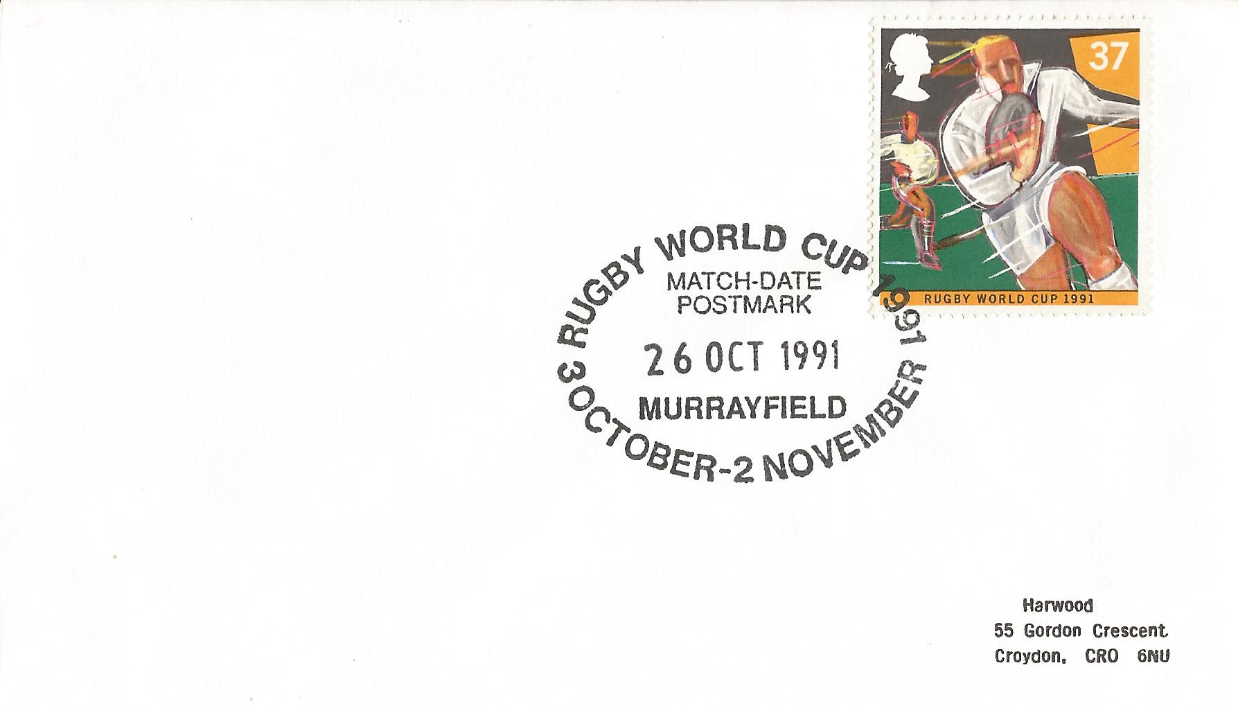 Rugby World Cup 1991 3 October - 2 November Match Date Postmark Murrayfield_8273