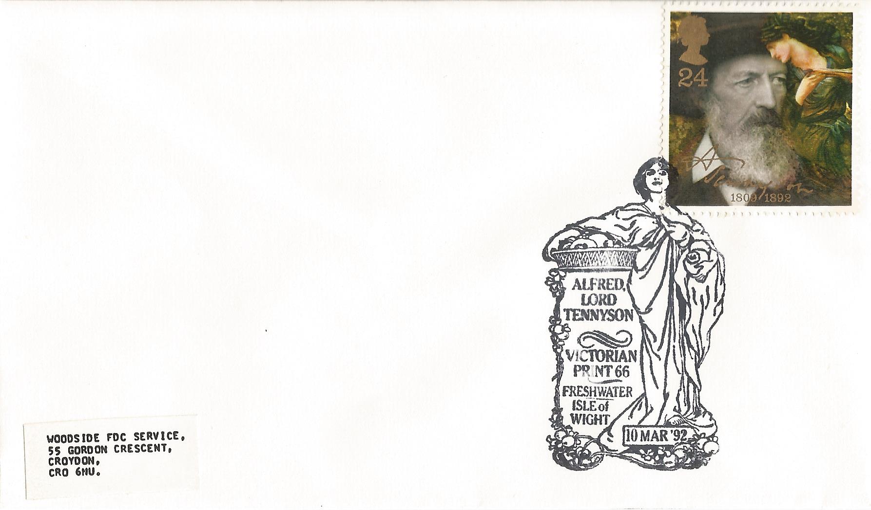 Alfred Lord Tennyson Victorian Print 66 Freshwater Isle of Wight_8374