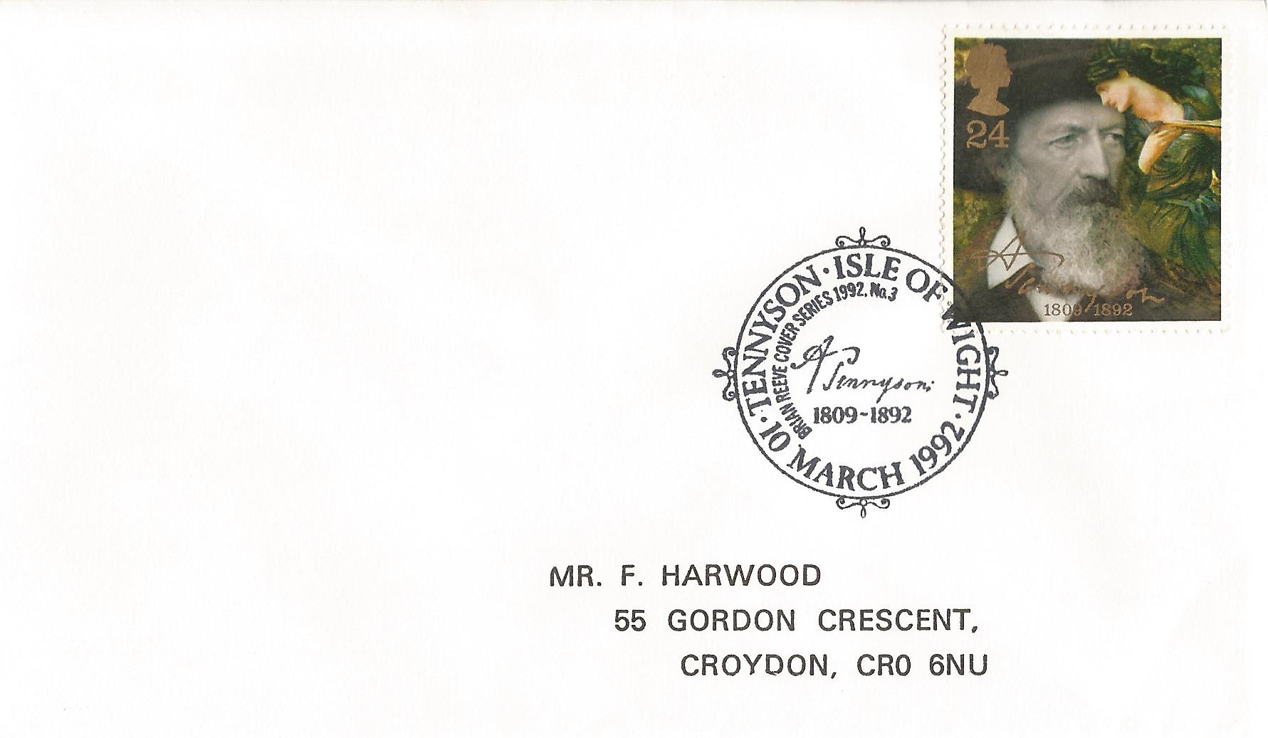 Tennyson Brian Reeve Cover Series 1992 No 3 1809-1892 Isle of Wight_8378