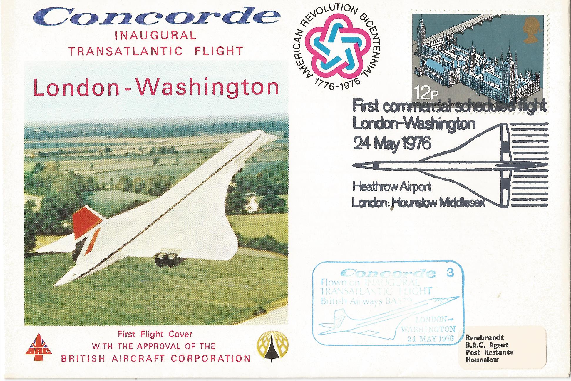 First commercial scheduled flight London-Washington Heathrow Airport London Hounslow Middlesex_3013