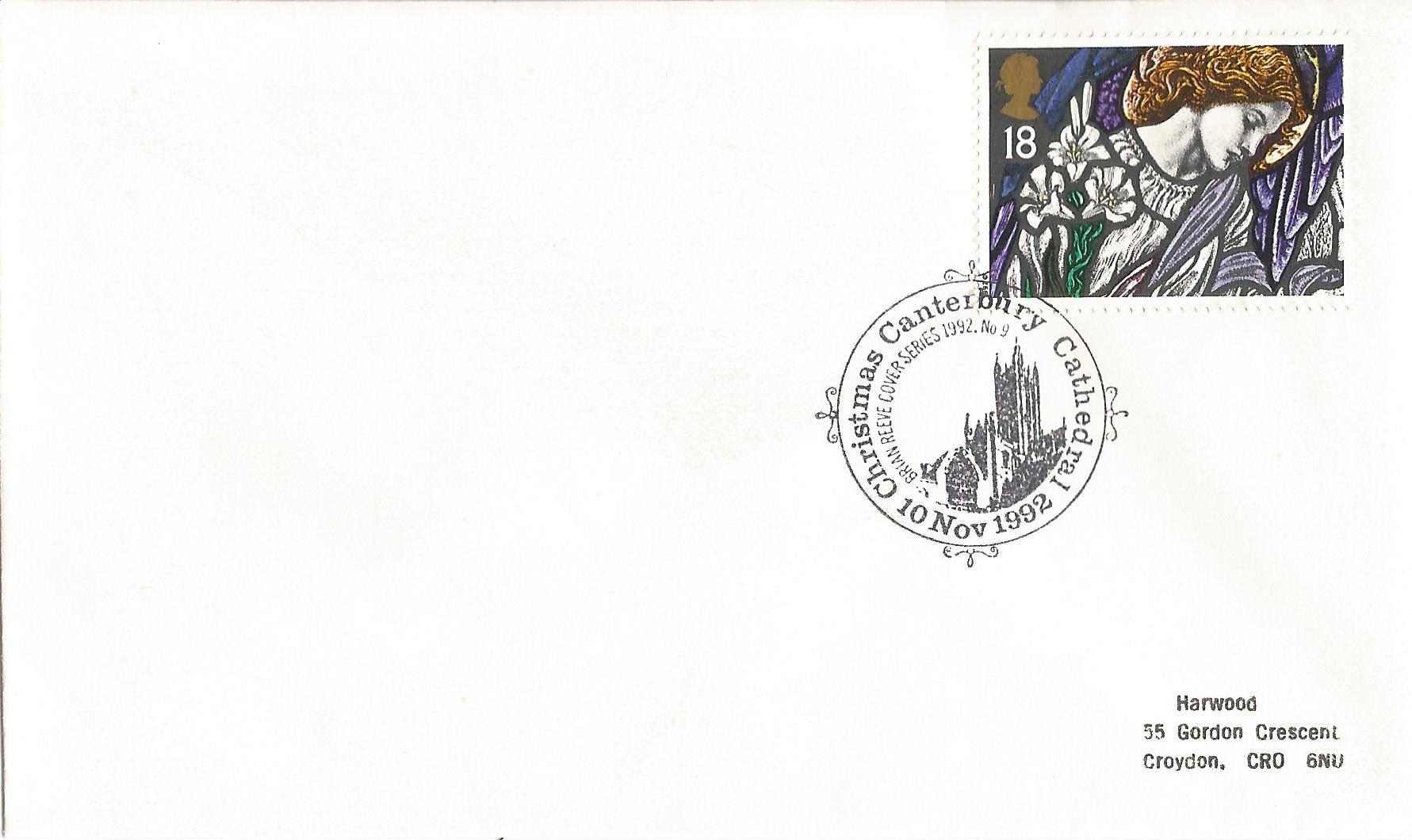 Christmas Canterbury Cathedral Brian Reeve Cover Series 1992 No 9_8626