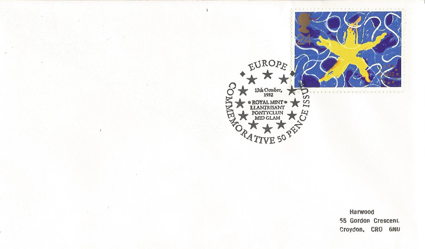 Europe Commemorative 50 Pence Issue Royal Mint Llantrisant Pontyclun Mid Glam_8598