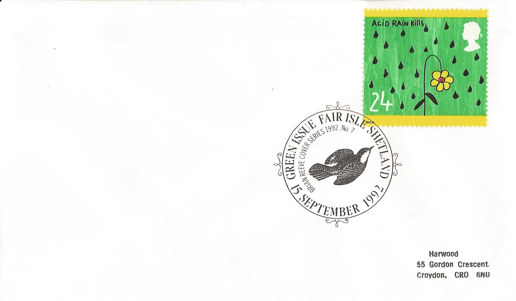 Green Issue Brian Reeve Cover Series 1992 No 7 Fair Isle Shetland_8563