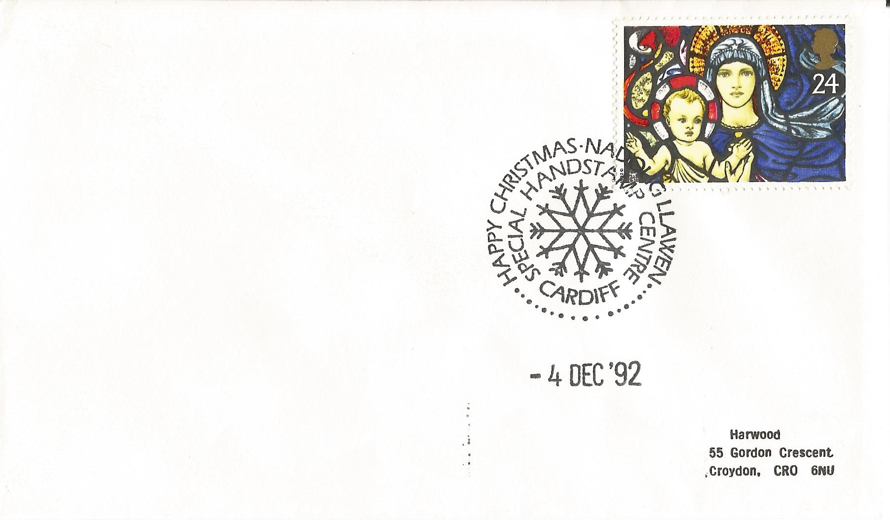 Happy Christmas Nadolg Llawen Special Handstamp Centre Cardiff_8648