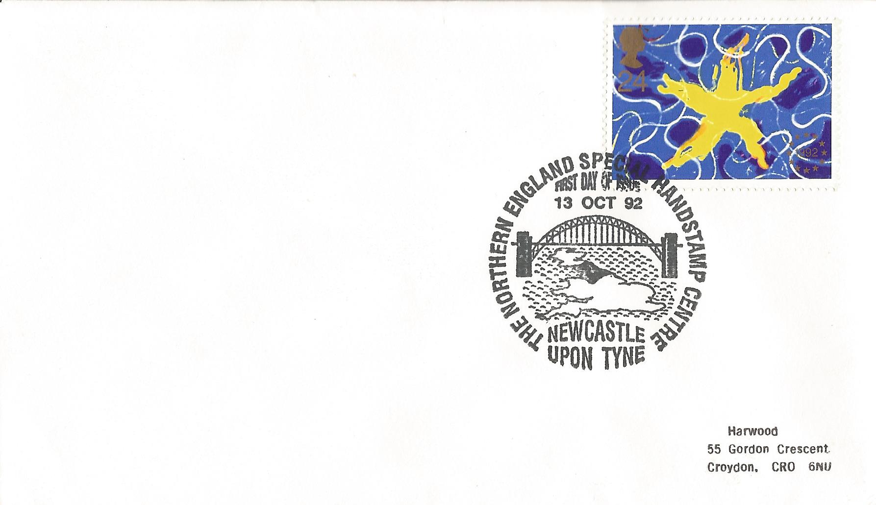 The Northern England Special Handstamp Centre First Day of Issue Newcastle Upon Tyne