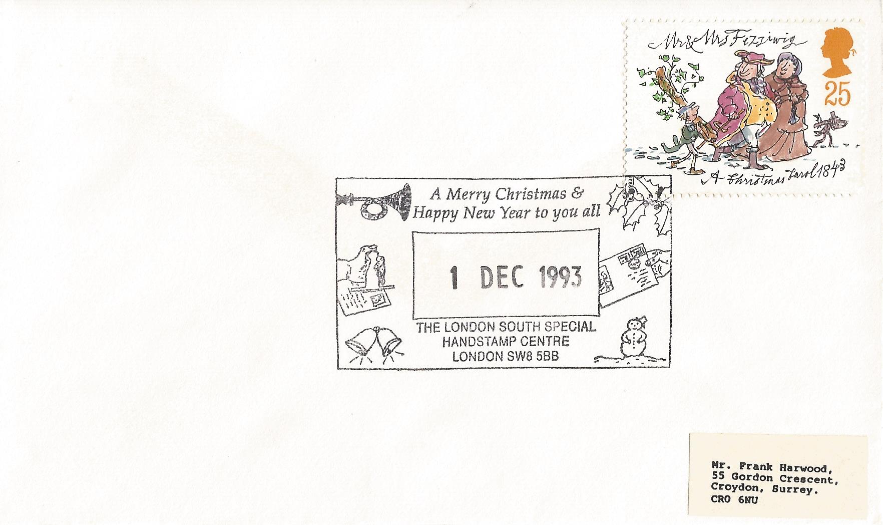 A Merry Christmas & Happy New Year to you all The London South Special Handstamp Centre London SW8 5BB_9024