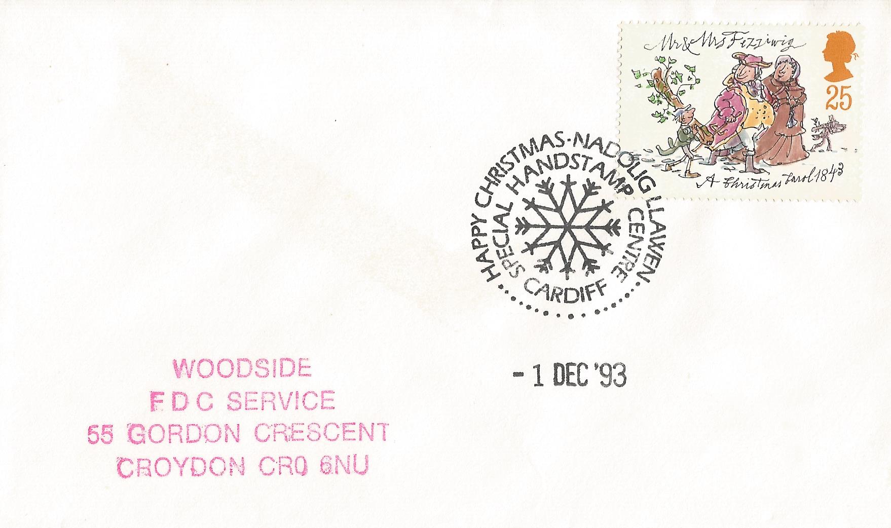 Happy Christmas Nadolig Llawen Special Handstamp Centre Cardiff_9026