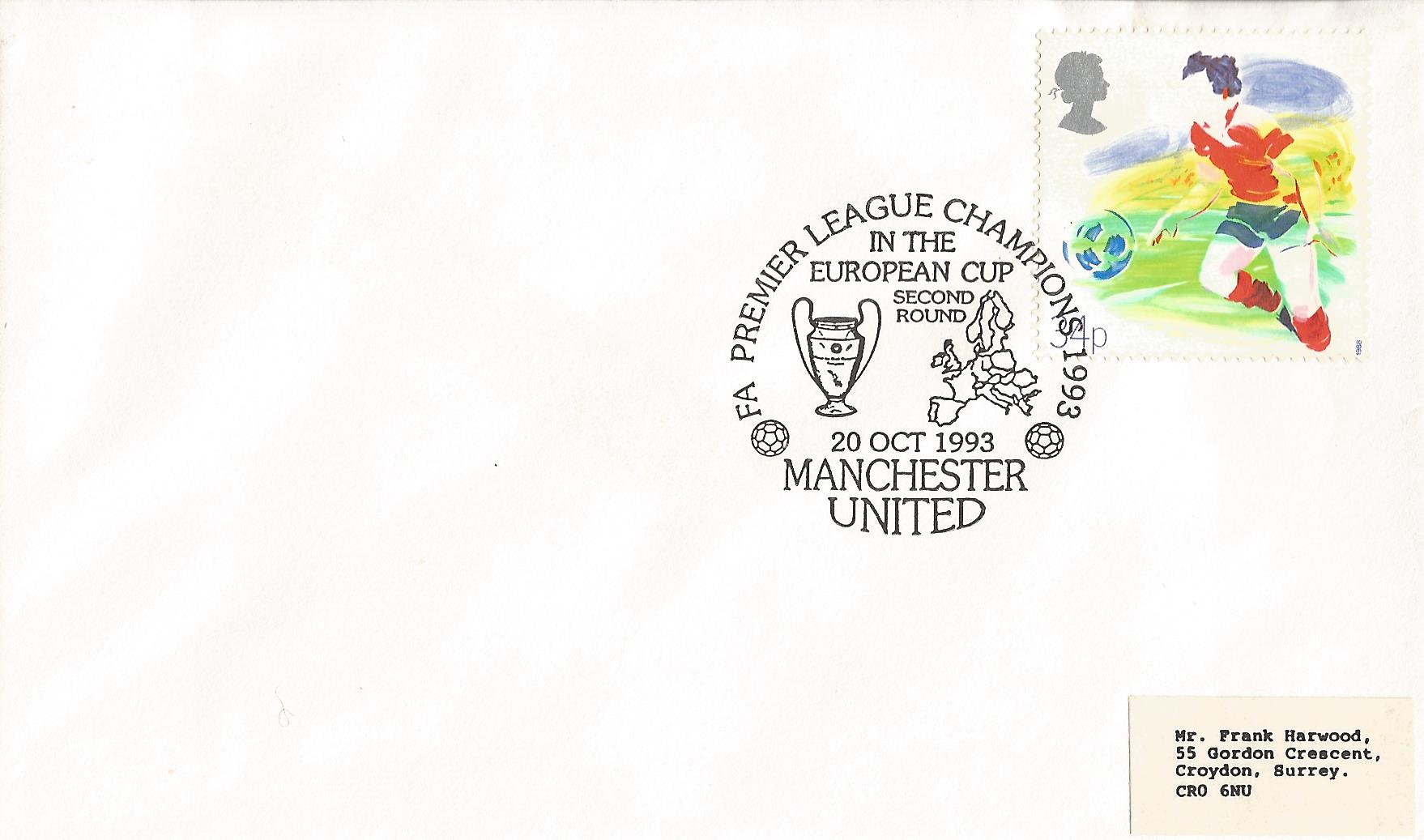 Premier League Champions 1993 in the European Cup Second Round Manchester United_8990