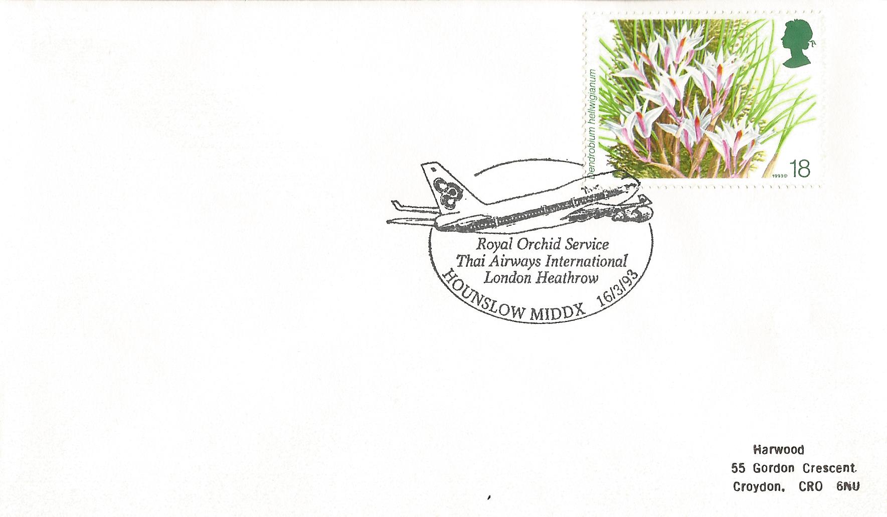 Royal Orchid Service Thai Airways International London Heathrow Hounslow Middx_8737