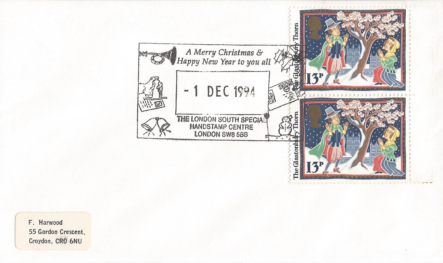 A Merry Christmas & Happy New Year to you all The London South Special Handstamp Centre London SW8 5BB_9410