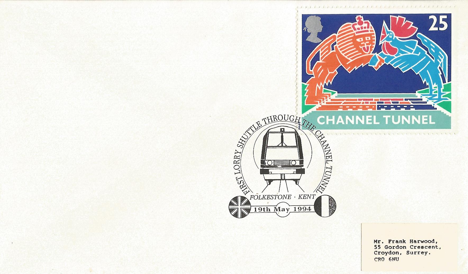 First Lorry Shuttle Through The Channel Tunnel Folkestone Kent_9161