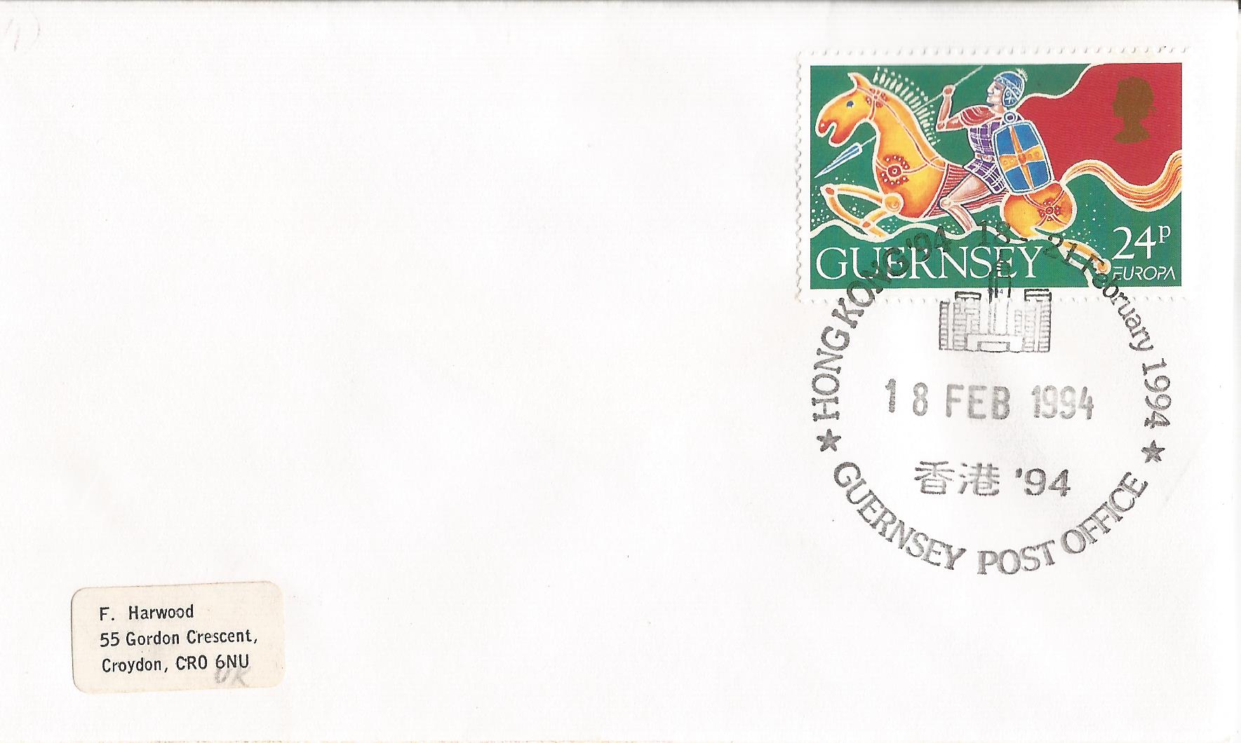 Hong Kong 18 - 21 February 1994 Guernsey Post Office_G100