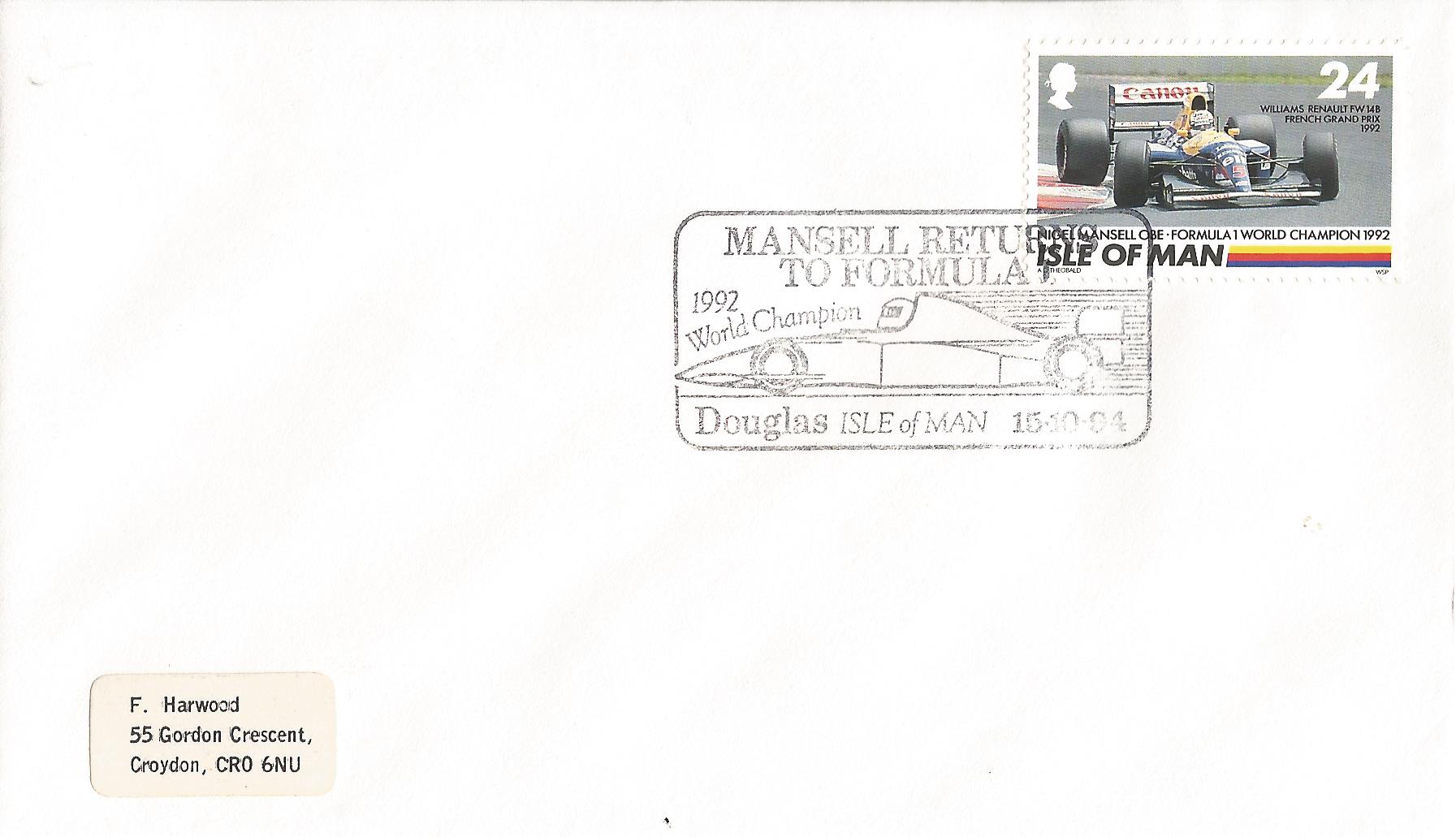 Mansell Returns to Formula 1 1992 World Champion Douglas Isle of Man_M285