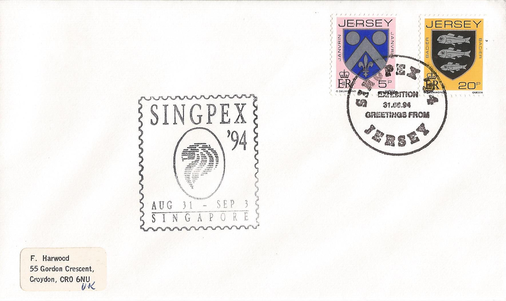 Singpex '94 Exhibition Greetings From Jersey_J223