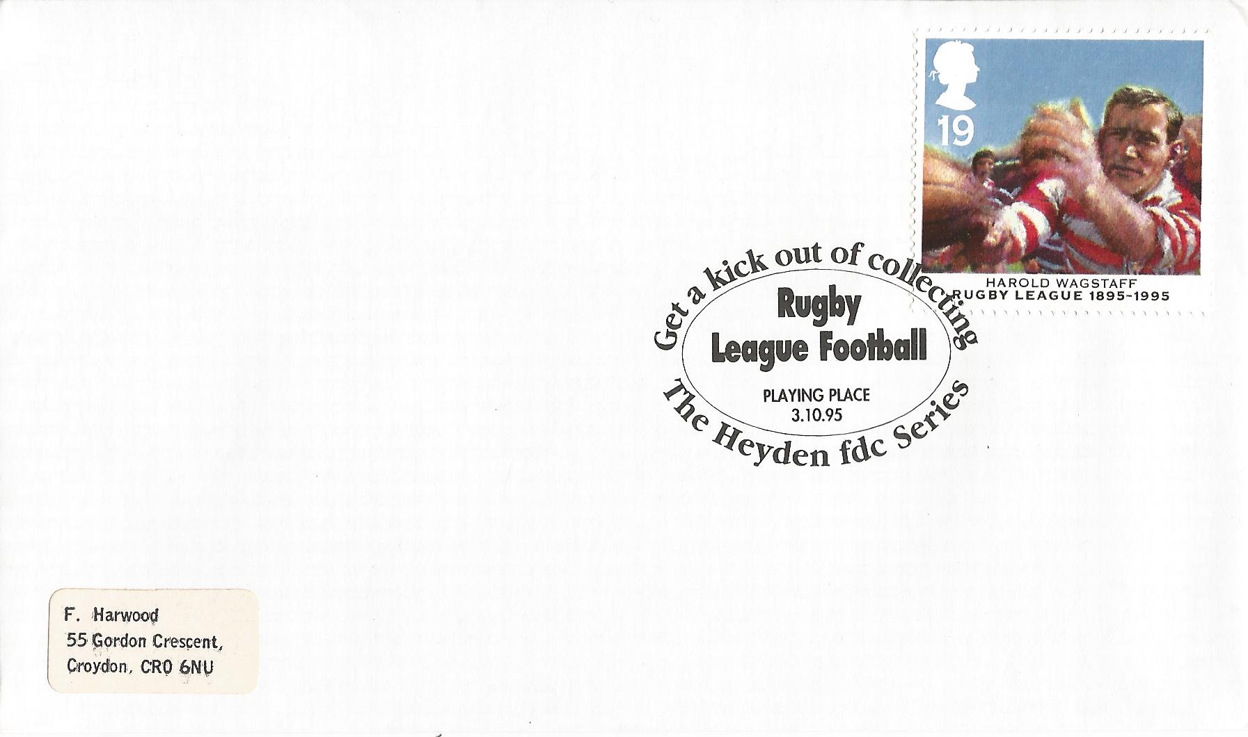 Get a kick out of collecting The Heyden fdc Series Rugby League Football Playing Place_9792