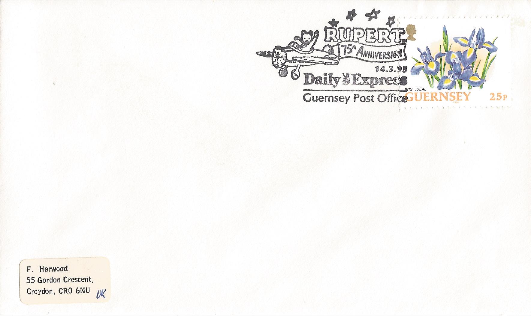 Rupert 75th Anniversary Daily Express Guernsey Post Office_G109
