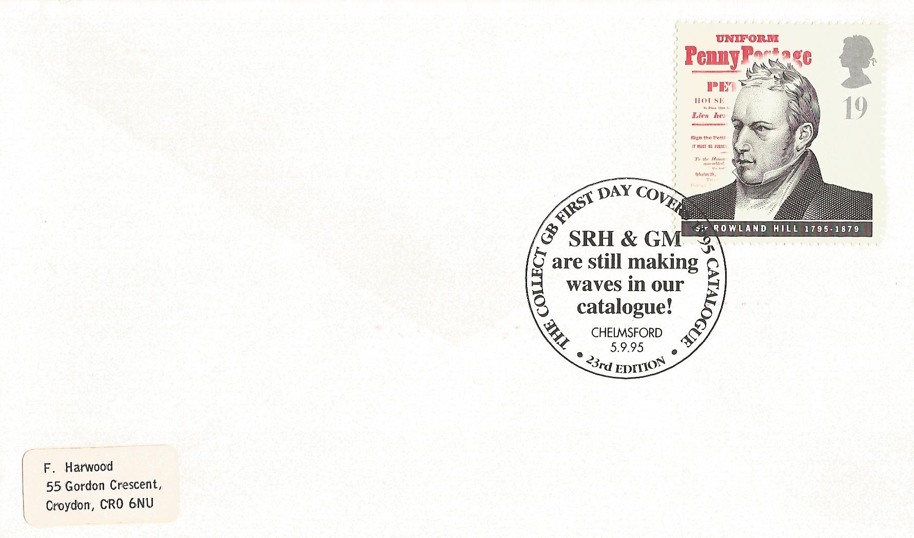 The Collect GB First Day Covers 1995 Catalogue 23rd Edition SRH & GM are still making waves in our catalogue Chelmsford_9748