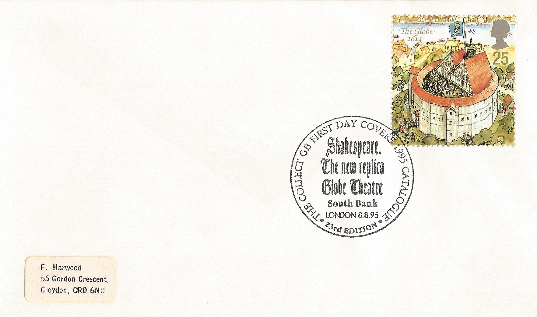 The Collect GB First Day Covers 1995 Catalogue 23rd Edition Shakespeare The new replica Globe Theatre South Bank London_9701