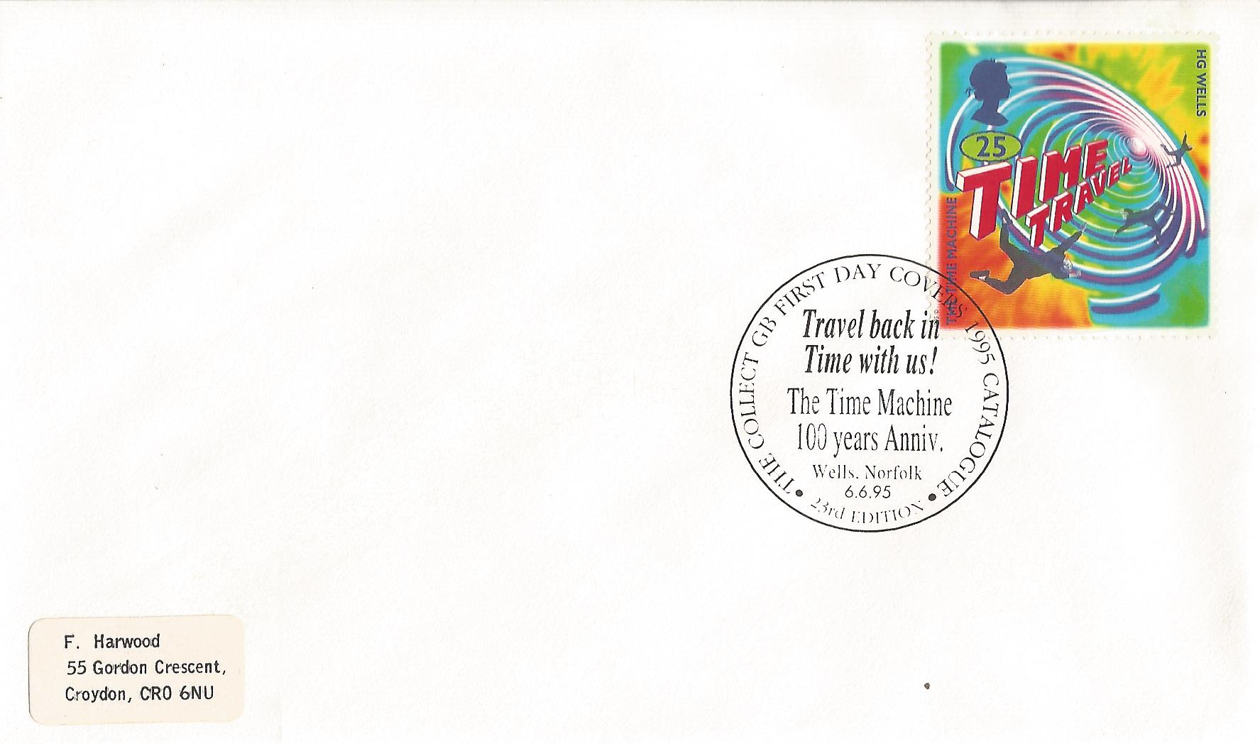 The Collect GB First Day Covers 1995 Catalogue 23rd Edition Travel back in Time with us The Time Machine 100 years Anniv Wells Norfolk_9640