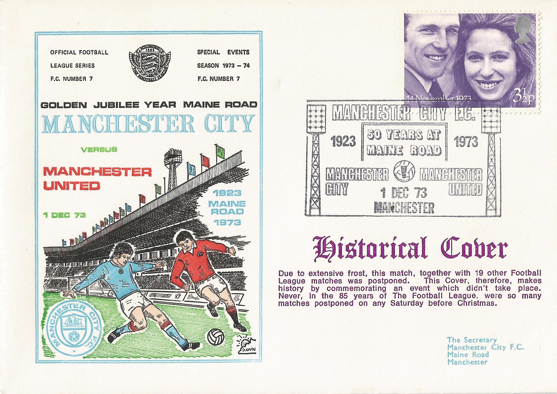 Manchester City FC 1923 50 Years at Maine Road 1973 Manchester City V Manchester United Manchester_2452